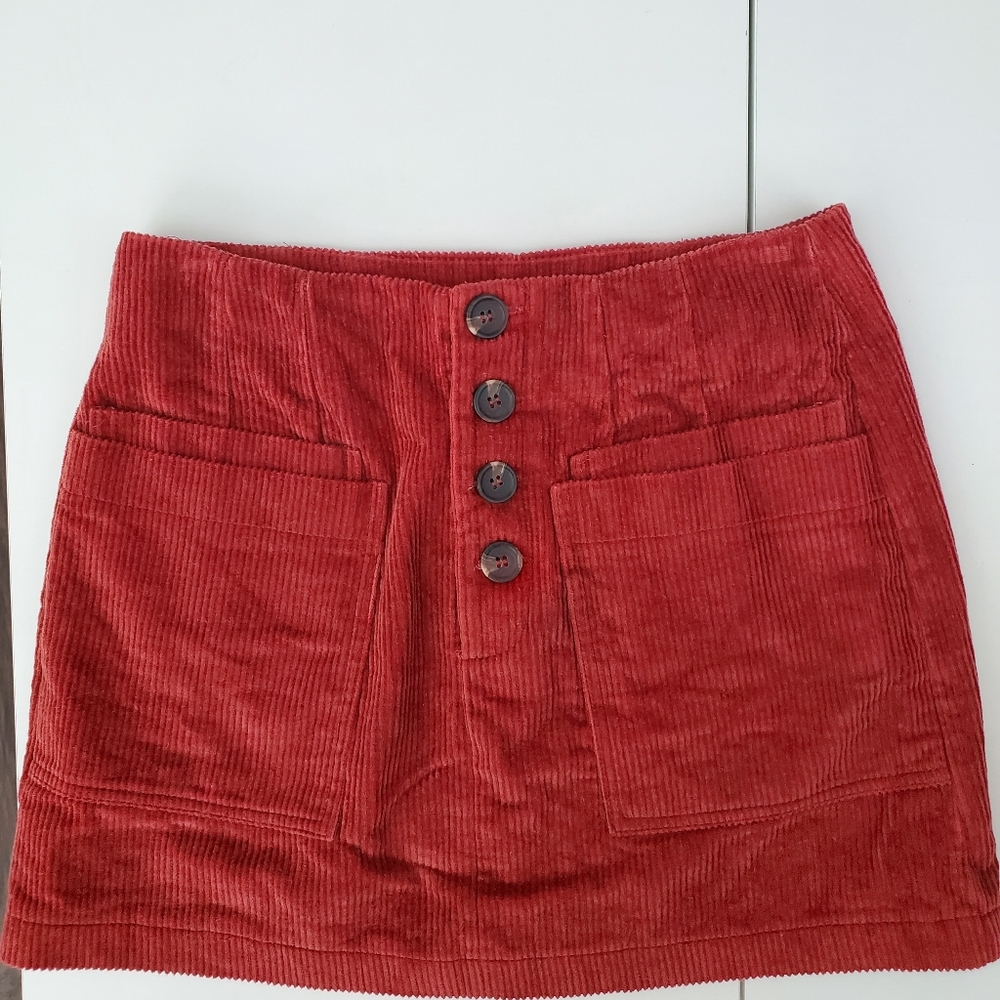 Altar'd State Red Corduroy skirt